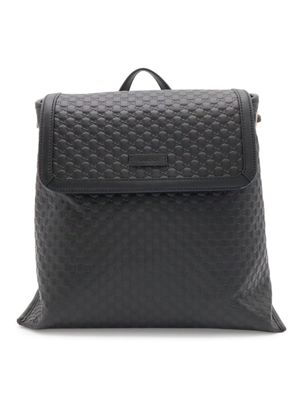Gucci Micro Guccissima Backpack Leather Black Gold